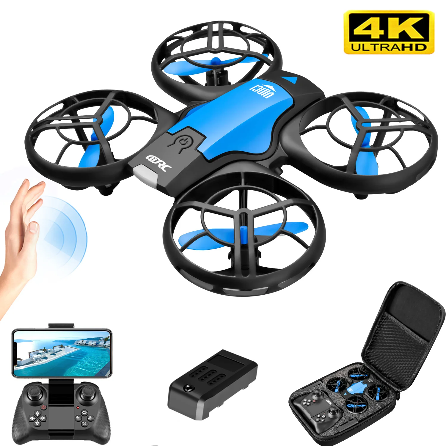 Nuevo Mini Dron V8 4K Profesio - Drone Controller Screen reseña y precio